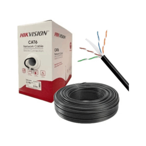 CABLE UTP HIKVISION CAT 6 TIPO CU. EXTERIOR - NEGRO UV
