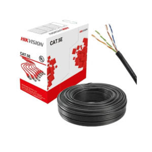 CABLE UTP HIKVISION CAT 5E TIPO CU. EXTERIOR - NEGRO UV