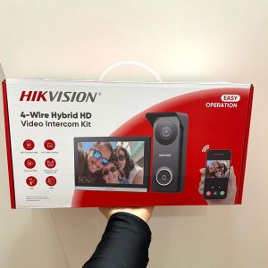KIT VIDEO PORTERO HIBRIDO 4 HILOS KIS313 HIKVISION